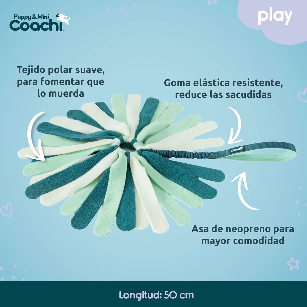 Giocattoli per cani Coachi PUPPY & MINI TUGGI SPIDER Verde