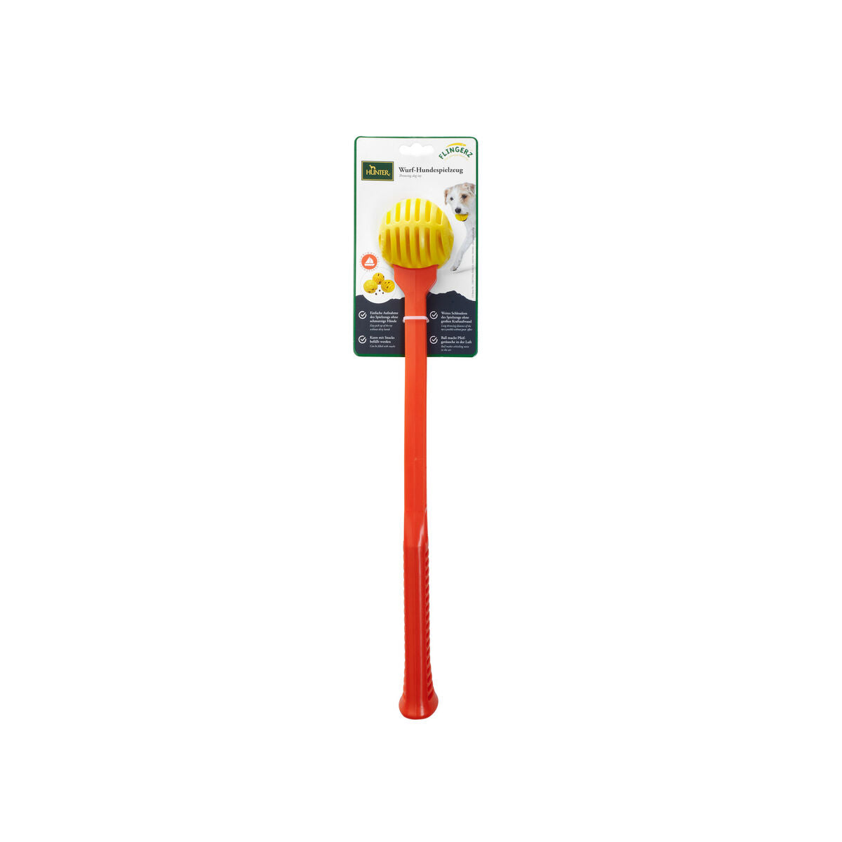 Lancia Palline per Cani Hunter Giallo Arancio Gomma Sfera