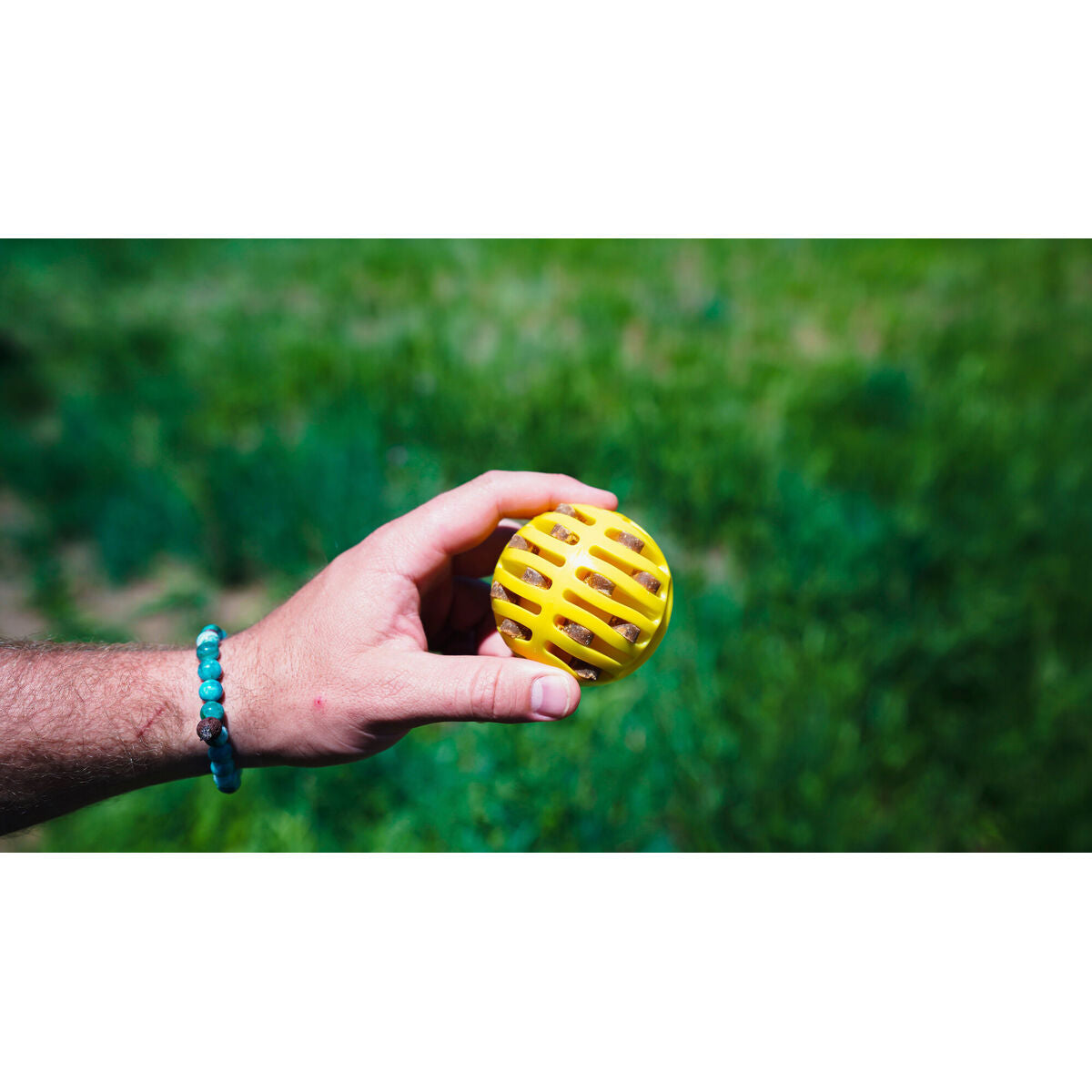 Lancia Palline per Cani Hunter Giallo Arancio Gomma Sfera