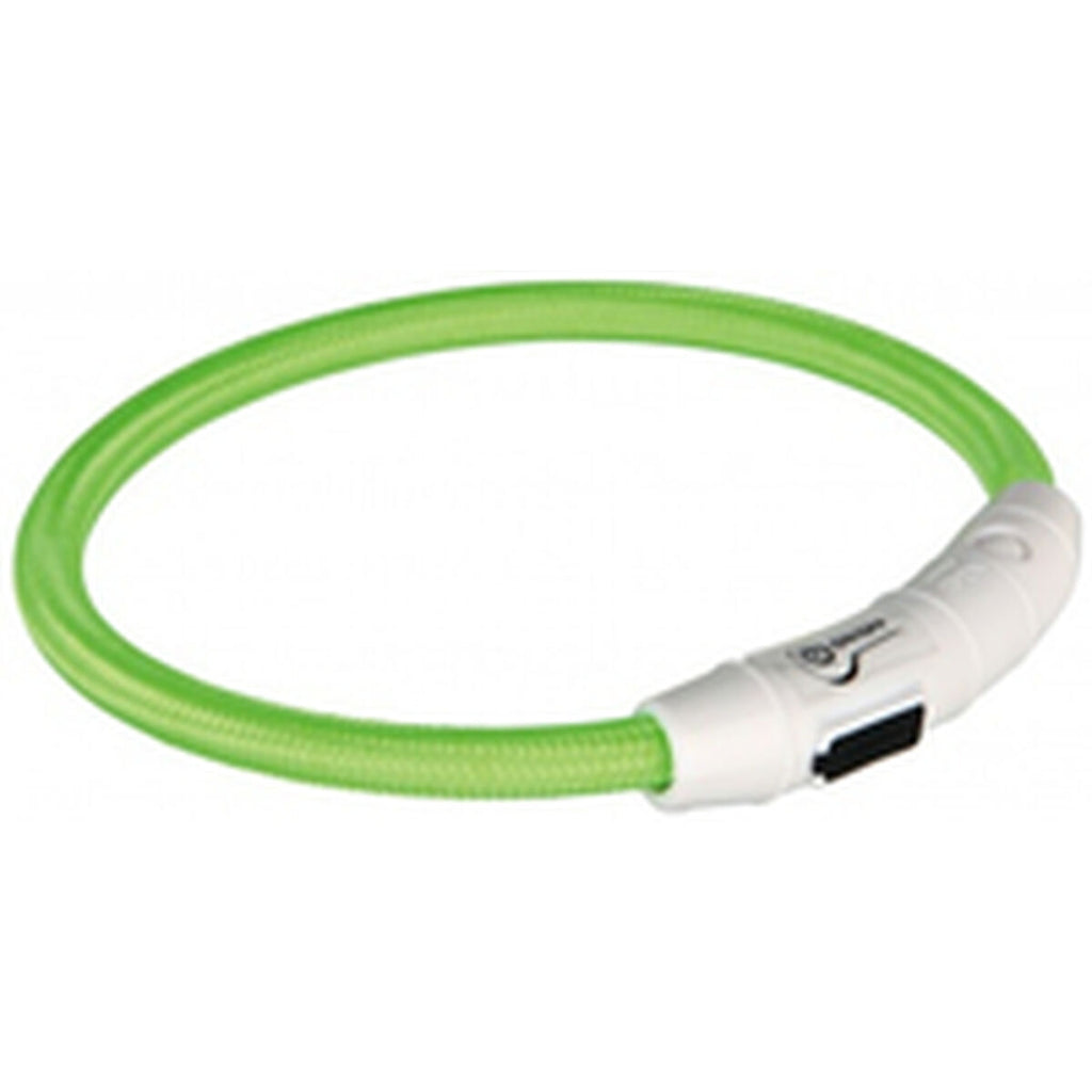 Collare LED per Animali Domestici Trixie Flash USB Verde
