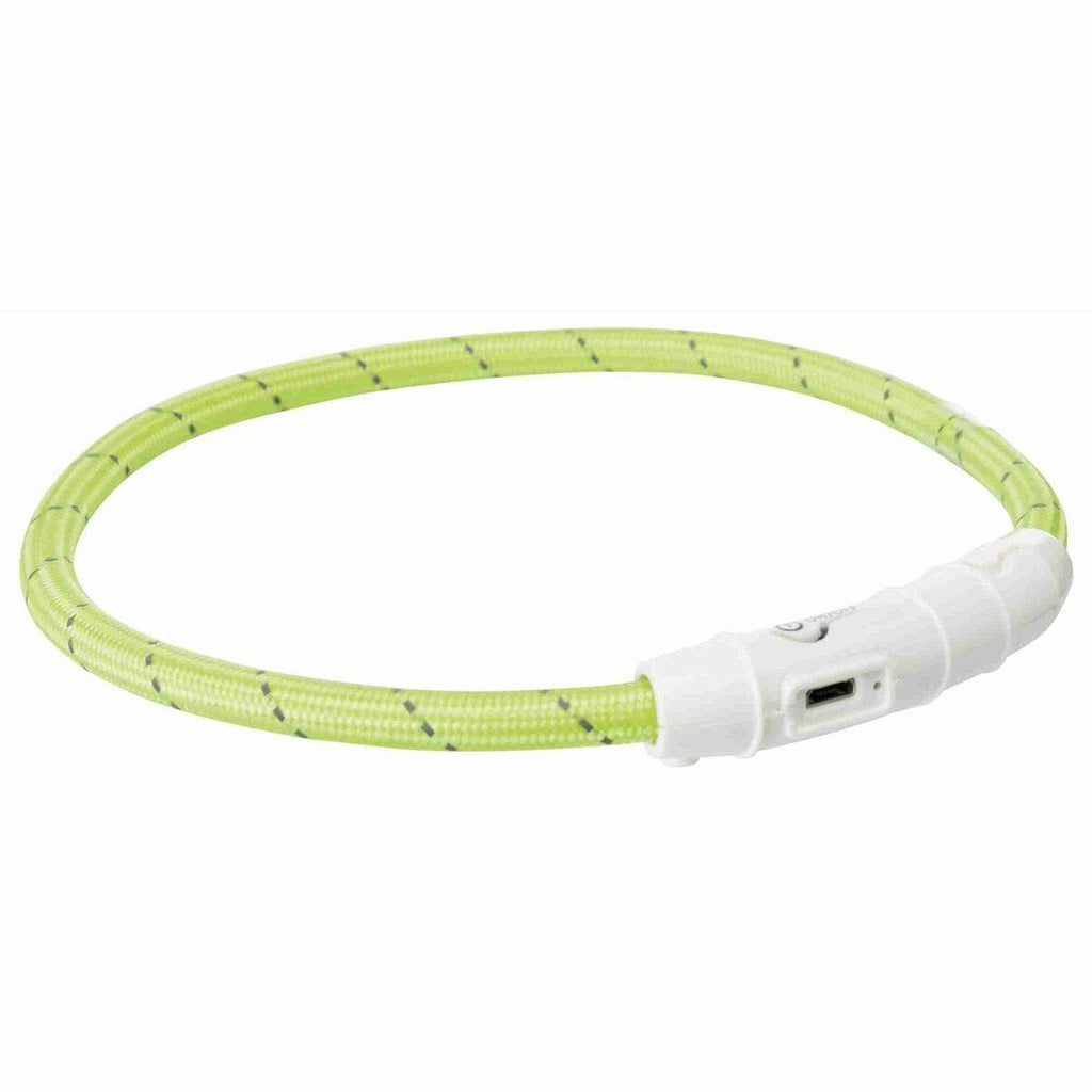Collare LED per Animali Domestici Trixie Flash USB Verde