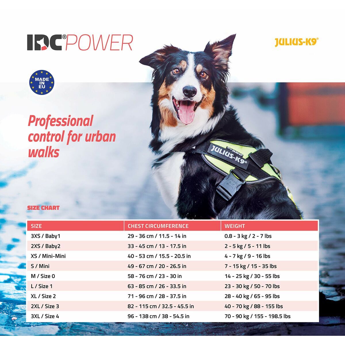 Imbracatura per Cani Julius K9 IDC Nero