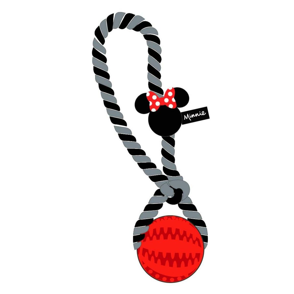 Giocattoli per cani Minnie Mouse Rosso Poliestere Cotone TPR 10 x 30 x 7 cm 7 x 30 x 10 cm